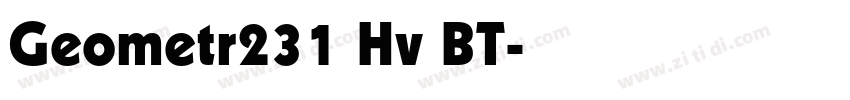 Geometr231 Hv BT字体转换